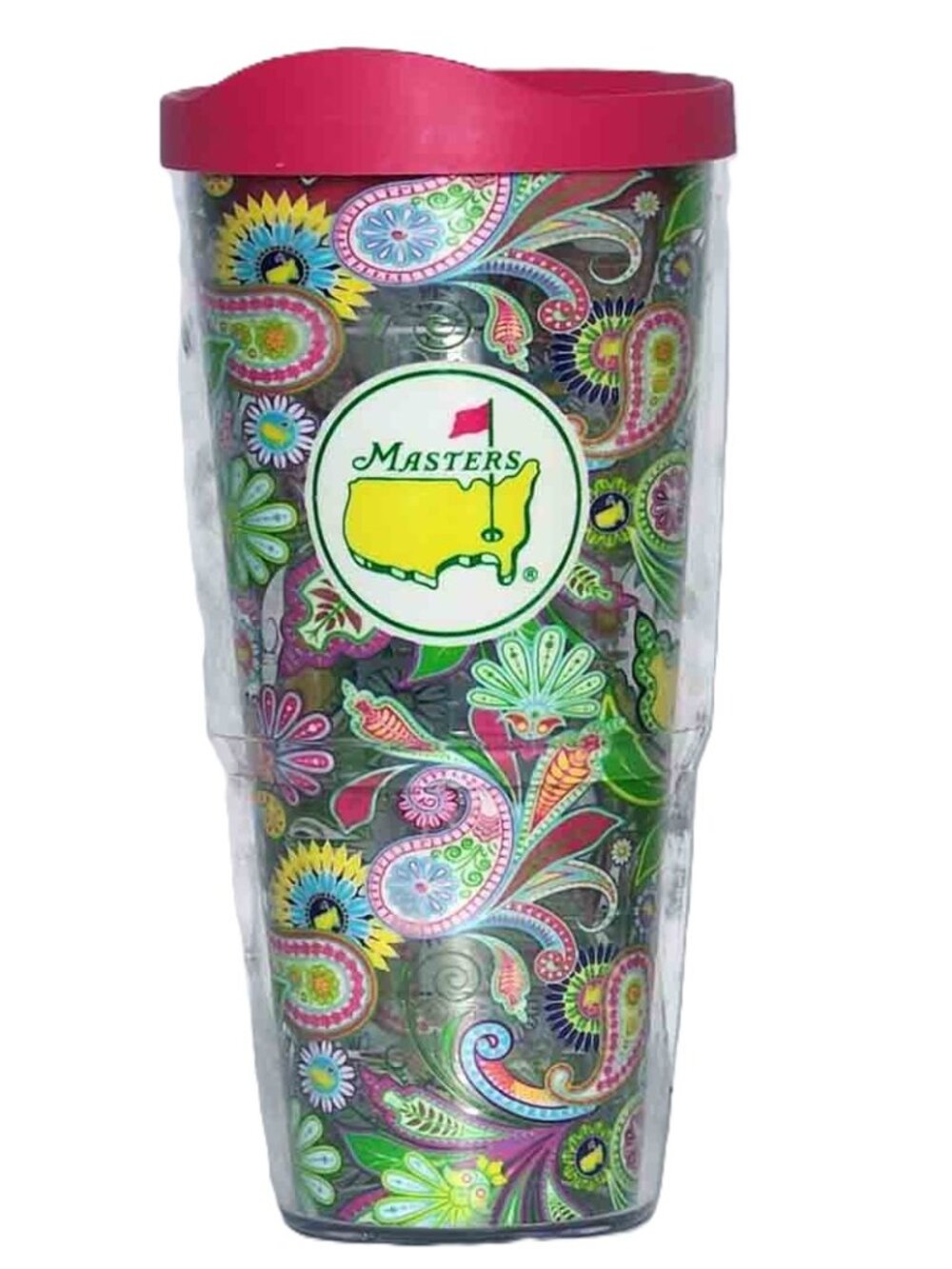 Tervis Masters Golf Insulated Tumbler Pink Floral 24oz Augusta National Used